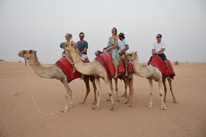 Dubai Desert 4x4 Dune Bashing, Sandboarding, Camel Riding, Dinner - Set out on a Memorable Camel Ride